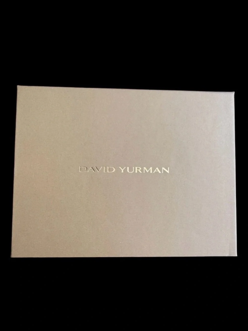 David Yurman Brushed Gold Tone Money Clip with Engraved Logo